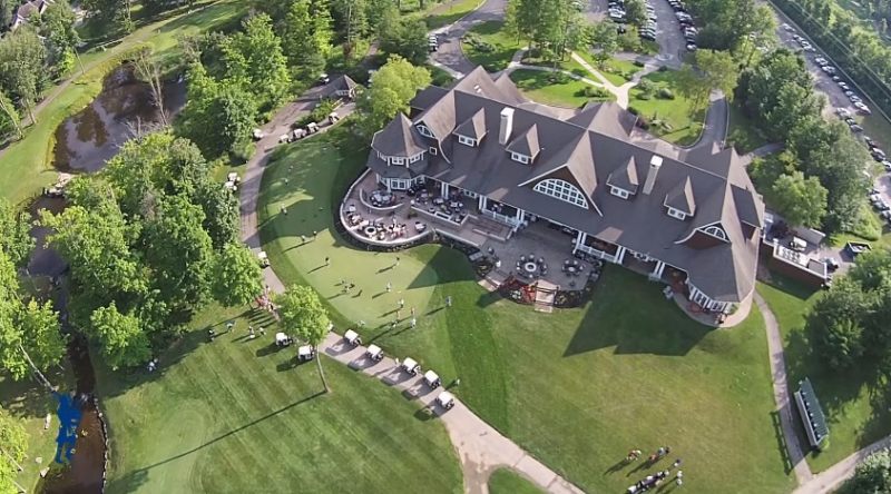 aerial view of back of the Clubhouse