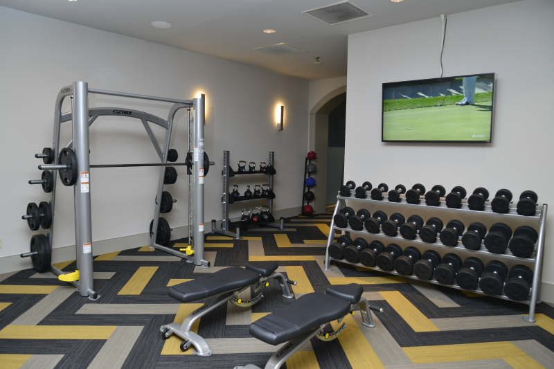 fitness room with equipment