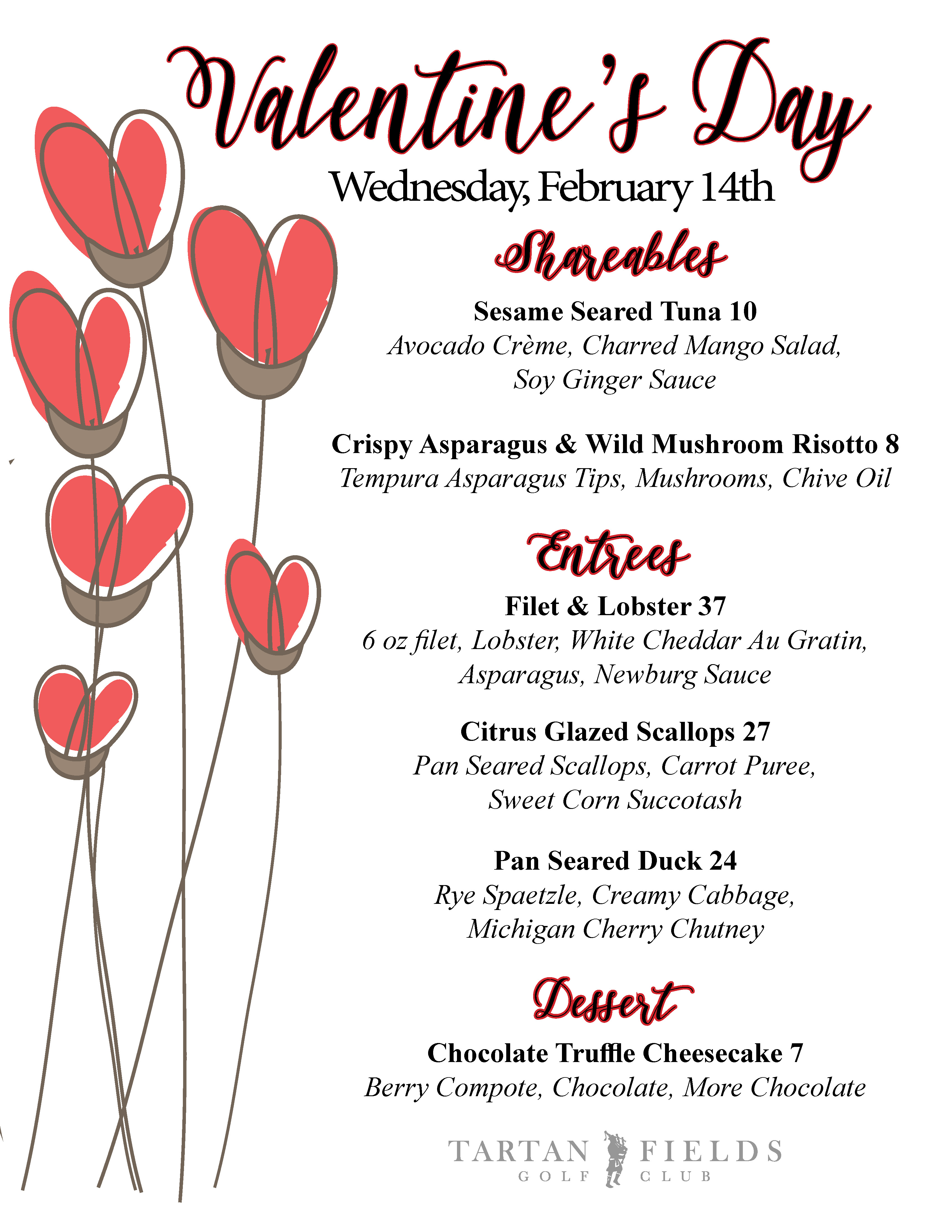 Valentine S Day Dinner The Club At Tartan Fields 18 02 14 Valentine S Day Dinner The Club At Tartan Fields 18 02 14